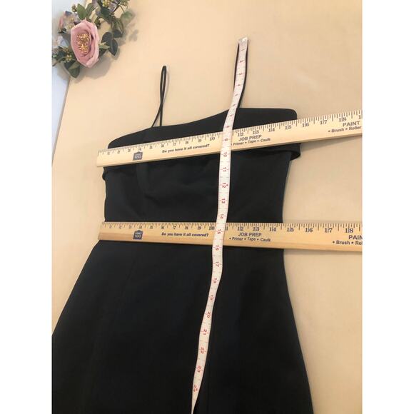 Jump Apparel Dress Women Size 7 Black Spaghetti Strap Fit Flare Party Formal - Picture 7 of 7